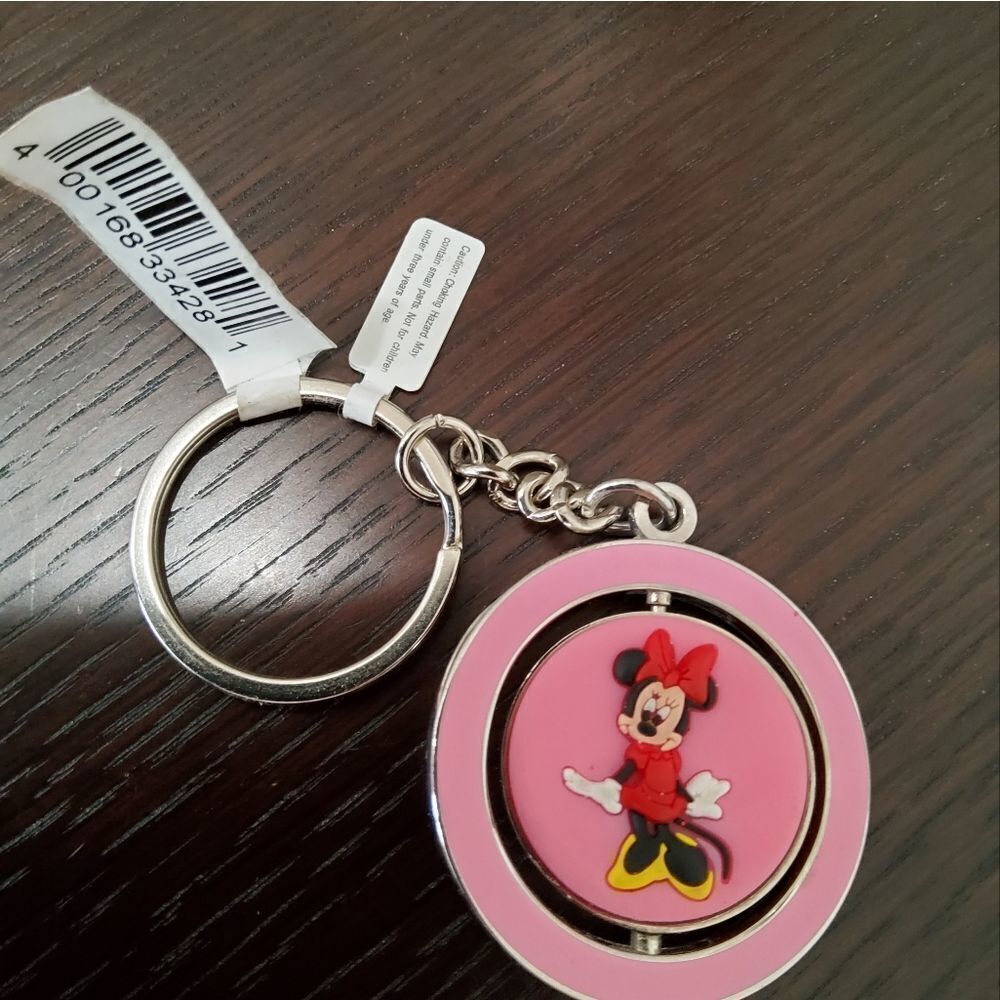 Disney Minnie Mouse Spinner Keychain - Picture 2 of 7